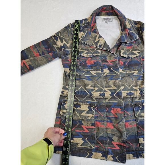 Ecote Urban Outfitters L Aztec utility military grunge look jackets. Drawstring - Picture 5 of 14